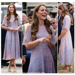 Elegant Blue and Purple Women's Dress